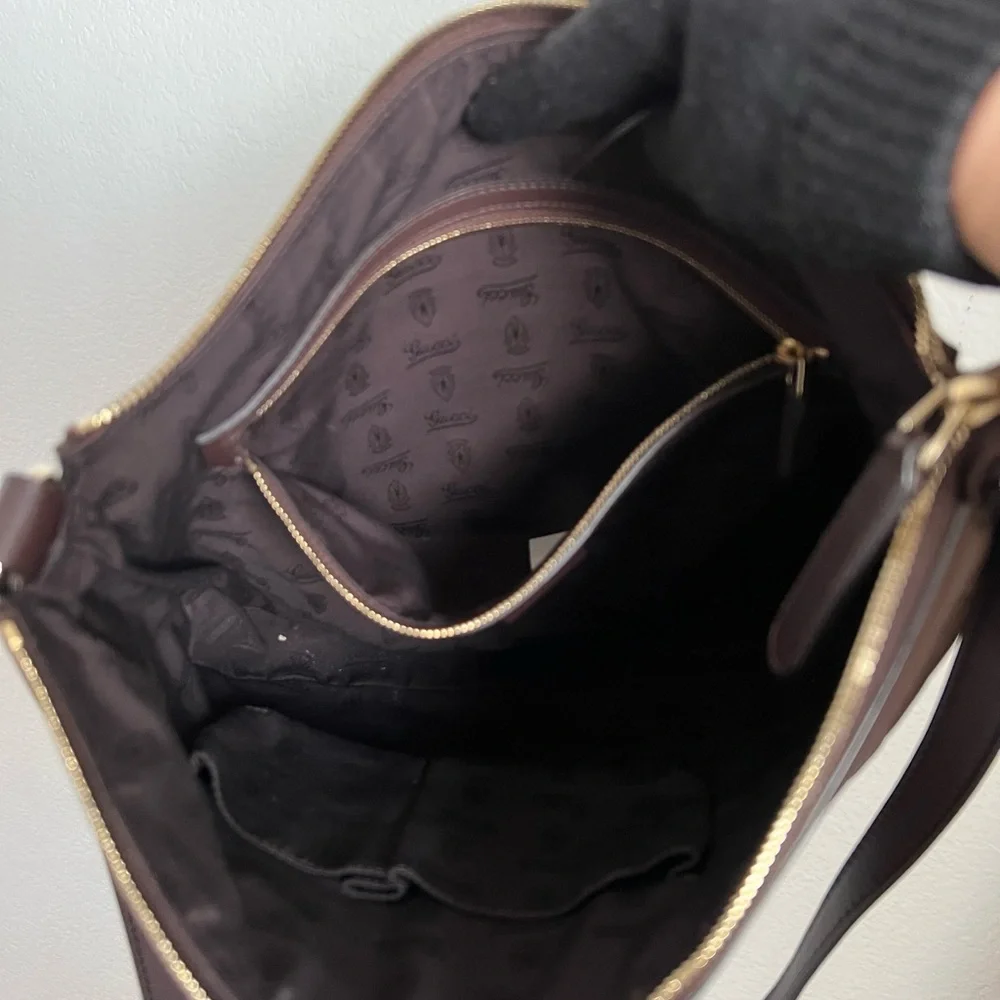 Authentic Preloved Guccissima Dark Brown Messenger bag - Picture 5 of 16